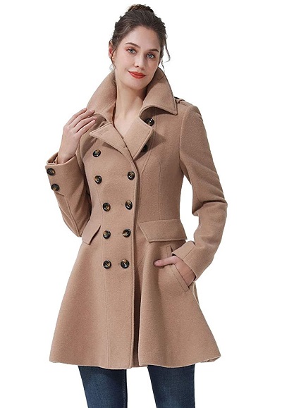 Camel Colored Double Breasted Trench Coat