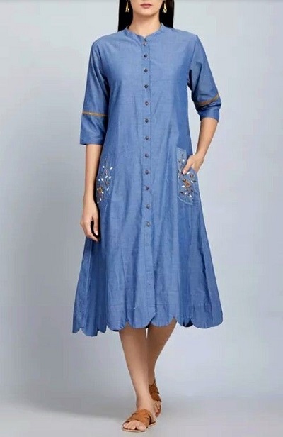 STF LAUNCH FEEL FRESH SOUTH COTTON WITH PRINCESS CUT AND POCKET KURTI   textiledealin