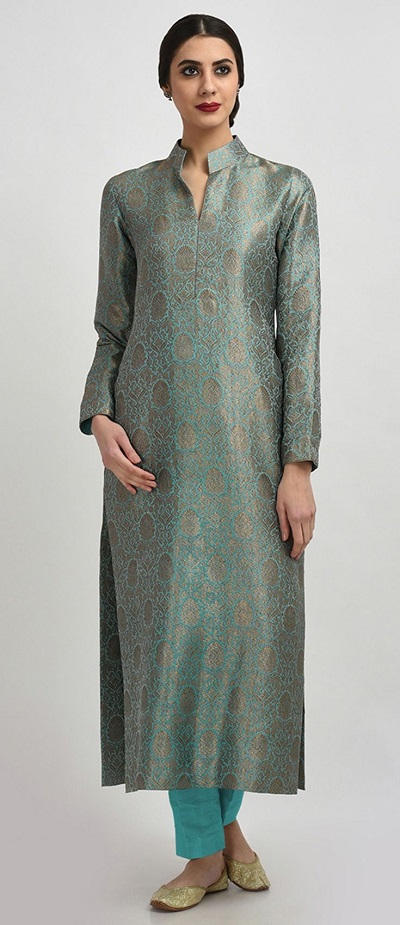 Cotton Silk Long Full Sleeved Kurti