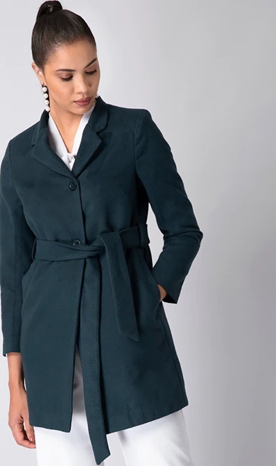 Ladies Blue Trench Coat