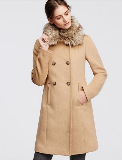 Ladies Double Breasted Winter Fur Coat