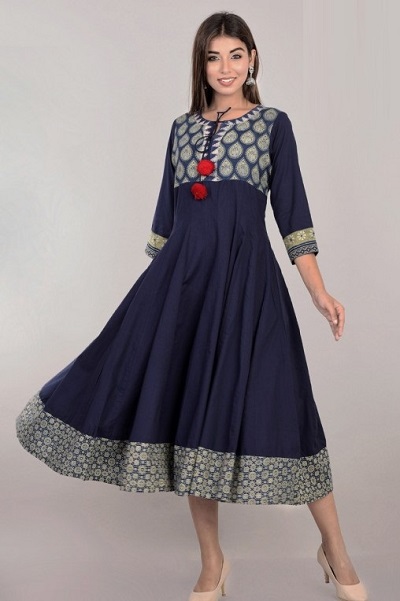 Latest 30 Akrakh Print Kurti Designs (2022) - Tips and Beauty