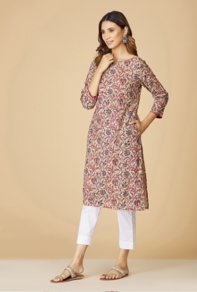 Straight Pocket Kurti Design