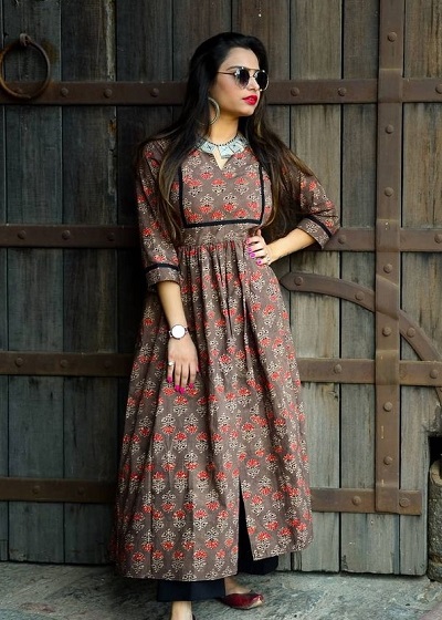 Latest 30 Akrakh Print Kurti Designs (2022) - Tips And Beauty