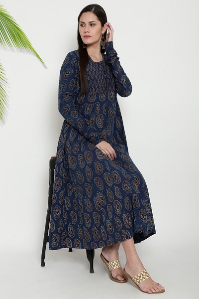 Summer Block Printed Kurti Design