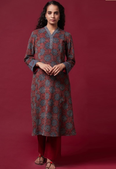 V Neck Long Frock A Line Kurta