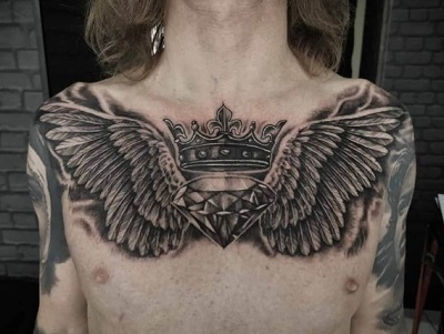 Angel’s wing with the diamond and Crown