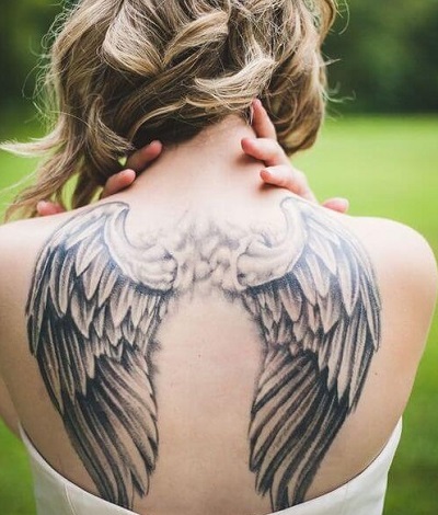 Back Angel Tattoo Pattern