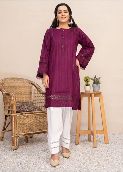 Comfort Fit Lace Pattern Kurti Design