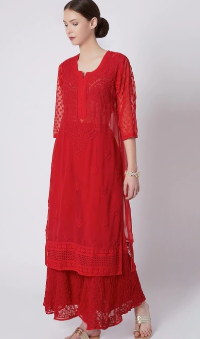 Georgette Chikankari Summer Kurta