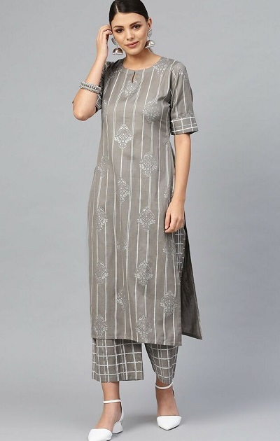 Long Straight Short Sleeved Kurta