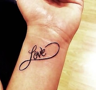 Love wrist tattoo