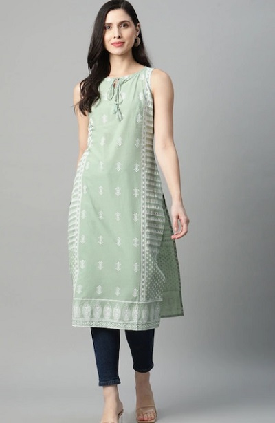 Sleeveless Straight Kurta