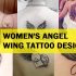 latest Women Angel Wing tattoo Designs