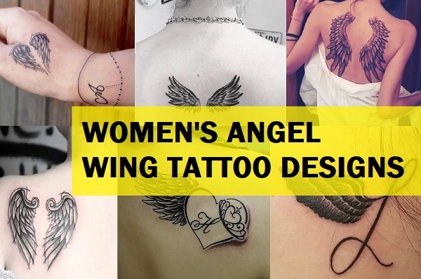 latest Women Angel Wing tattoo Designs