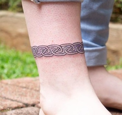 Ankle Celtic banded Tattoo