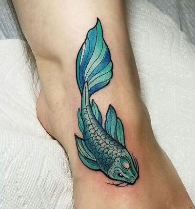 Ankle Koi Fish Blue