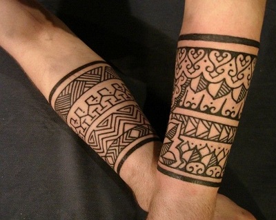 Aztec Pattern Armband Tattoo