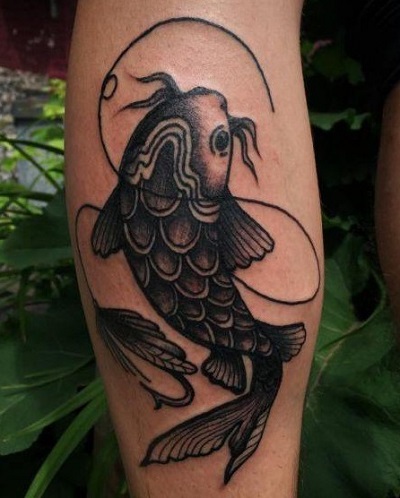 Black Fish Tattoo For Women