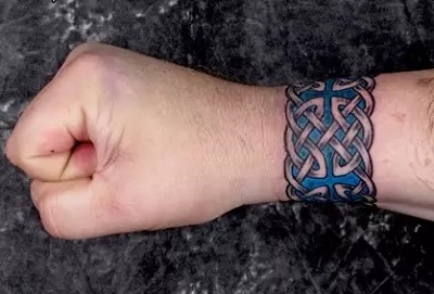 Celtic Knotted Wrist Tattoo Design