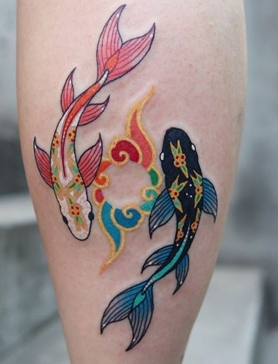 Designer Koi Fish Tattoo