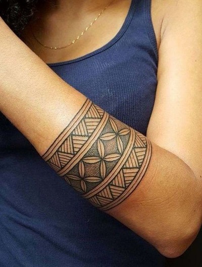 Floral Tribal Forearm Tattoo For Men And Women
