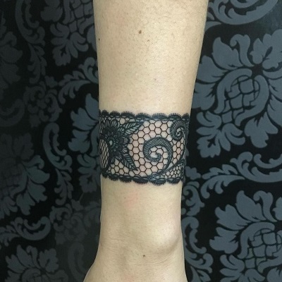 Ladies Thick Net Lace Armband Tattoo