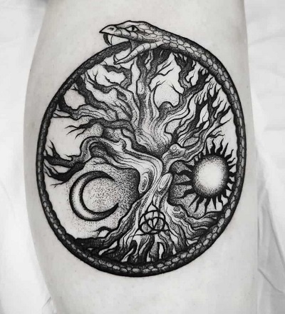 Nature Celtic Arm tattoo