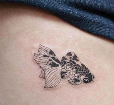 Stomach Koi Fish Tattoo