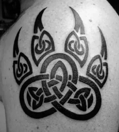 Wolf Paw Celtic Tattoo