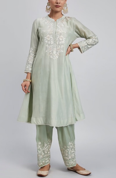 A Line Short Tunic Style Party Wear Kurta