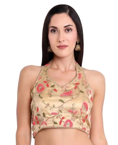 Designer Embroidered Silk Blouse