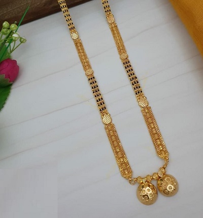Long Heavy Side Chain Gold Mangalsutra