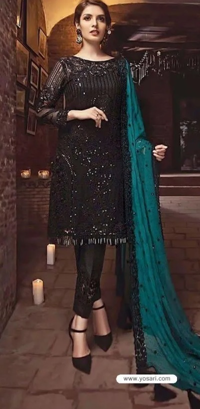 Net Embellished Kurti For Parties