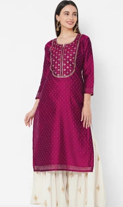 Short Silk Kurti For Festivals