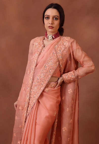 Saree jacket store new style