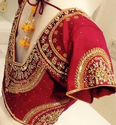 Silk Blouse For Karva Chauth