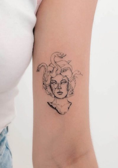 Forearm Medusa Tattoo Design