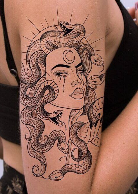 Side arm Detailed Medusa tattoo
