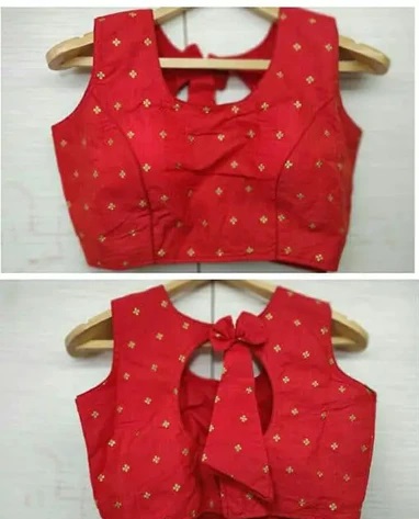 Simple Bow Style Sleeveless Blouse