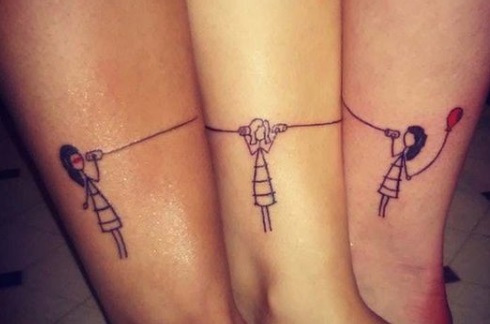 Ankle tattoo for girl best friends