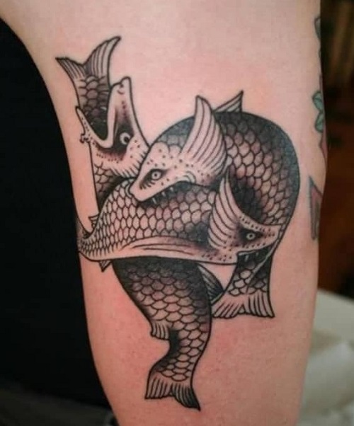 Arm Fish Tattoo For Men