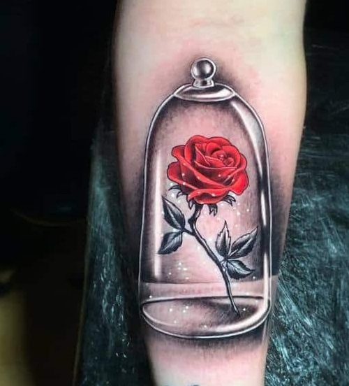 Artistic Rose Tattoo