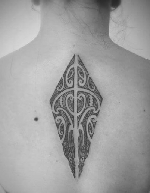 Back Simple Tattoo For Women