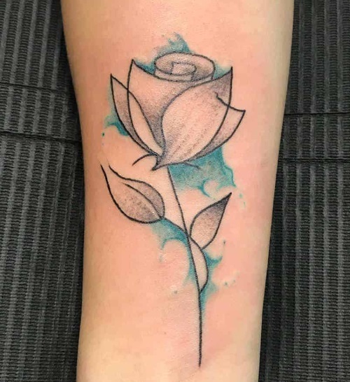 Blue Shaded Tattoo