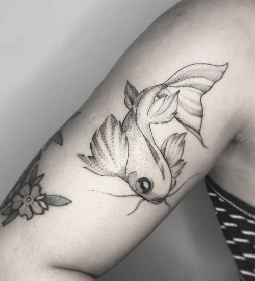 Bold Arm Fish Tattoo For Women