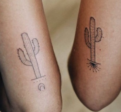 Cactus Friendship day tattoo