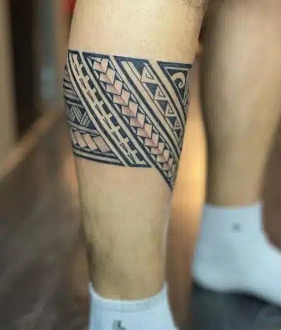 Calf Band Style Maori Tattoo