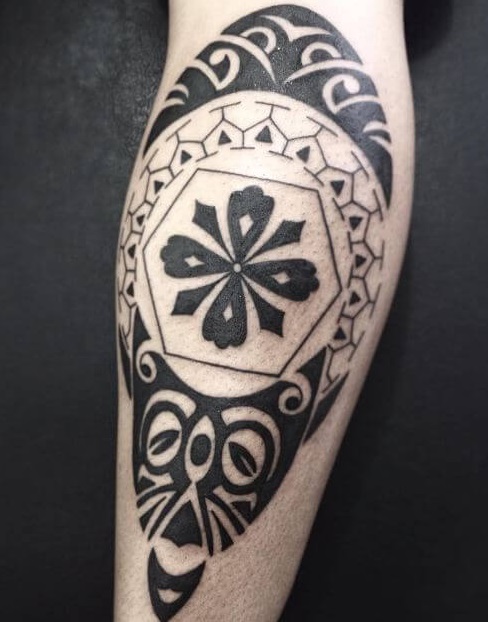Dark Shaded Maori Tattoo