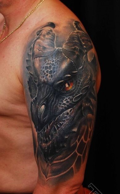 Dragon Angry Face tattoo